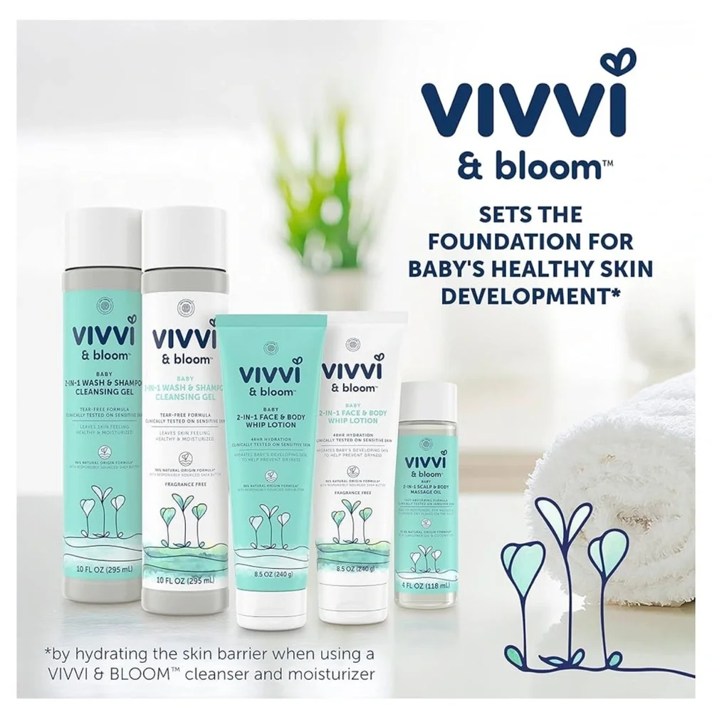 🍦HOST PICK🍦👶🏻👶🏽👶🏾Vivvi & Bloom Baby 2-in-1 face & body whip lotion sealed tube
